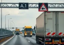 trânsito de caminhões pesados