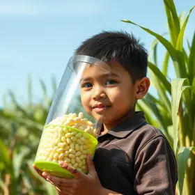 cápsula ecológica com resíduos de cana-de-açúcar